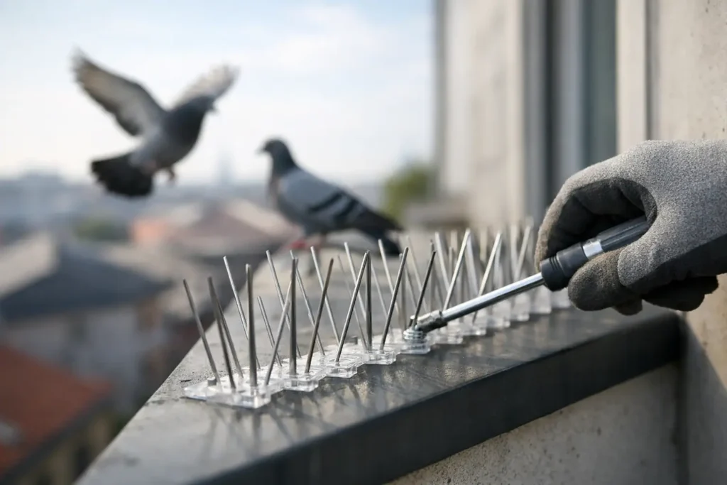 Spikes gegen Tauben richtig planen und montieren