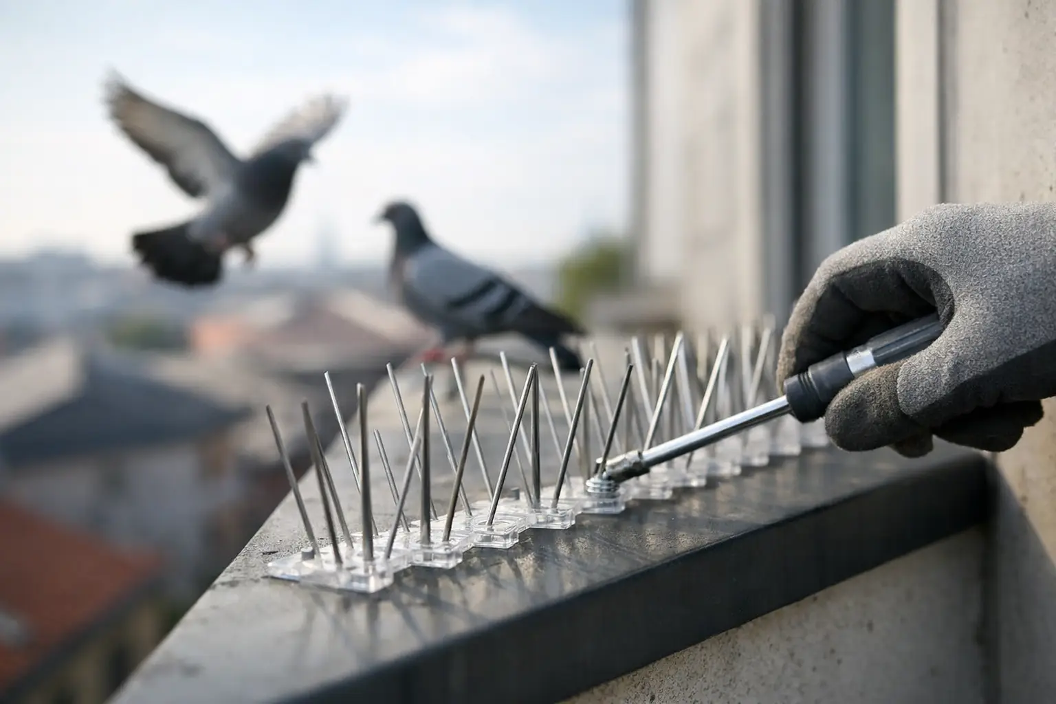 Spikes gegen Tauben richtig planen und montieren