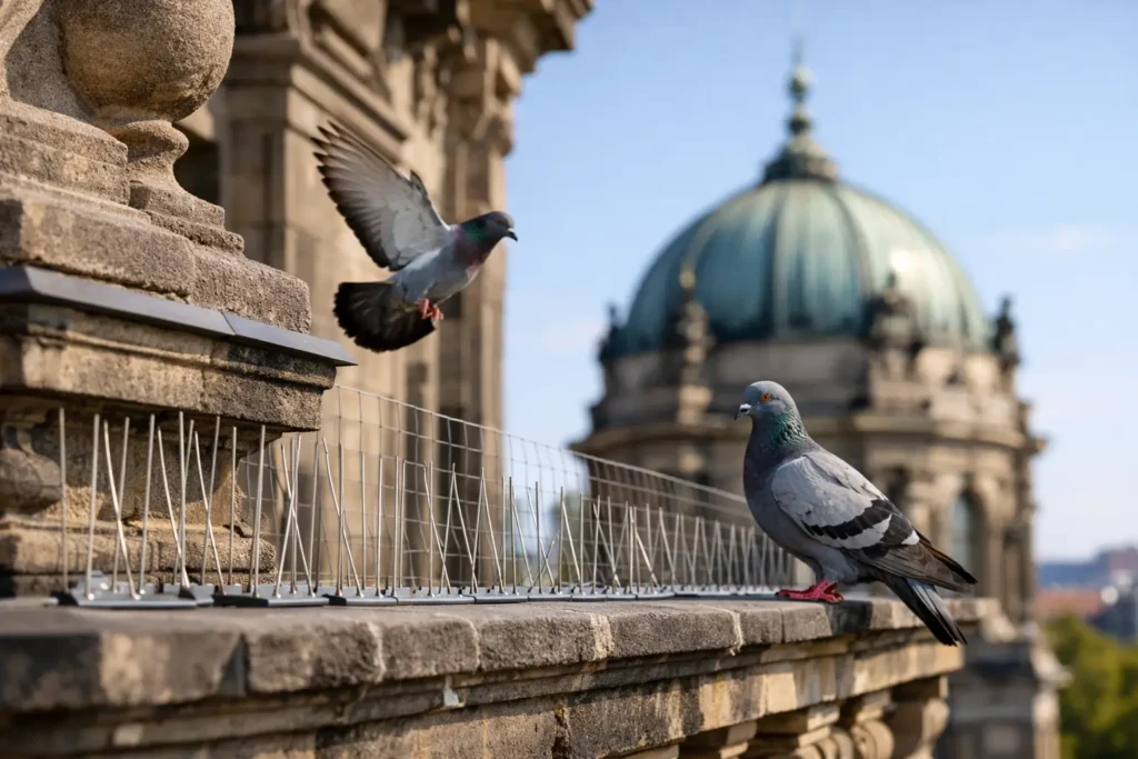 Taubenabwehr an denkmalgeschützten Gebäuden