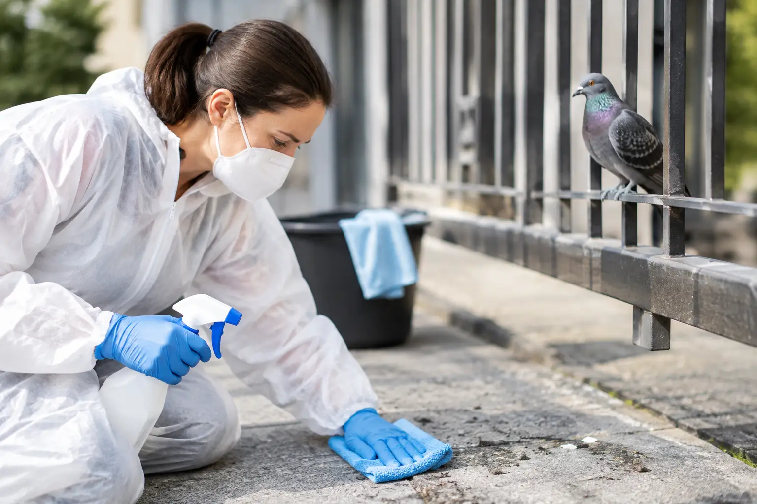 Hygienische Maßnahmen bei Taubenkot richtig umsetzen